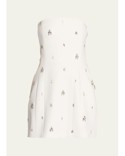 A.L.C. Elsie Strapless Jewel-embellished Mini Dress - Natural