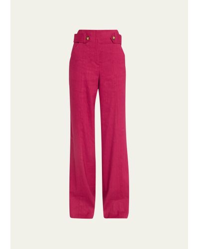 Veronica Beard Sunny Flare Pants - Pink