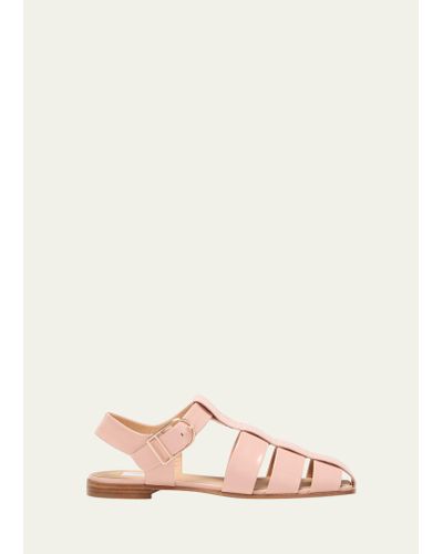 Gabriela Hearst Lynn Caged Leather Sandals - Pink