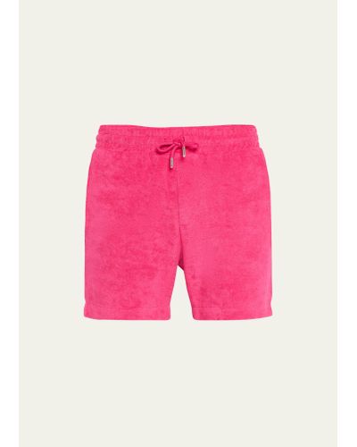 Monfrere Terry Toweling Drawstring Shorts - Pink