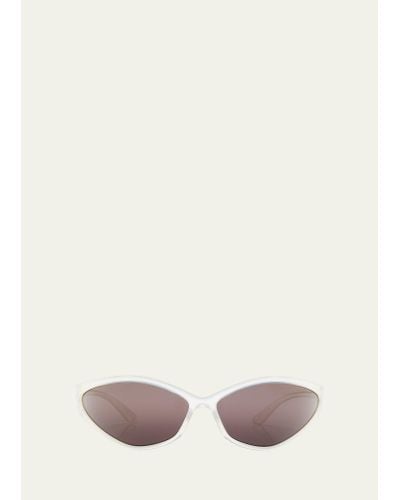 Balenciaga Acetate Wrap Sunglasses - Natural