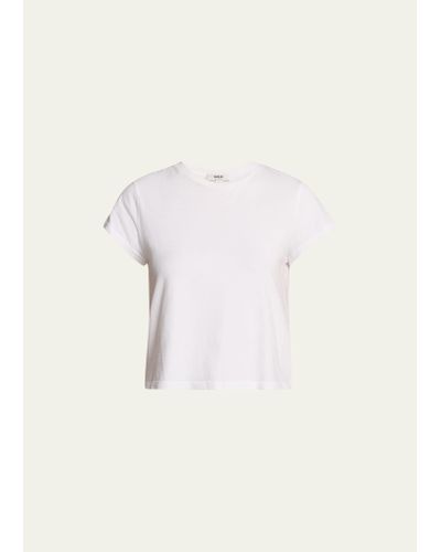 Agolde Adine Cropped Short Sleeve Tee - Natural