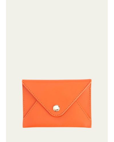 ROYCE New York Envelope Style Business Card Holder - Orange