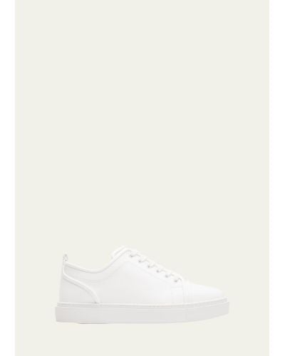 Christian Louboutin Adolon Junior Leather Low-top Sneakers - Natural