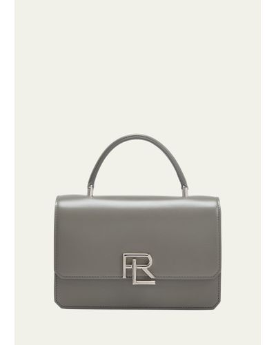 Ralph Lauren Collection Rl 888 Top Handle In Box Calfskin - Gray