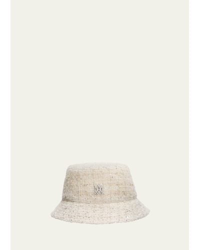 Amiri Crystal Boucle Bucket Hat - Natural