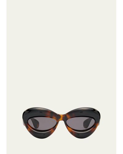 Loewe Inflated Acetate-nylon Cat Eye Sunglasses - Multicolor
