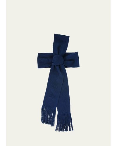 Pippa Holt Handwoven Wide Navy Belt - Blue