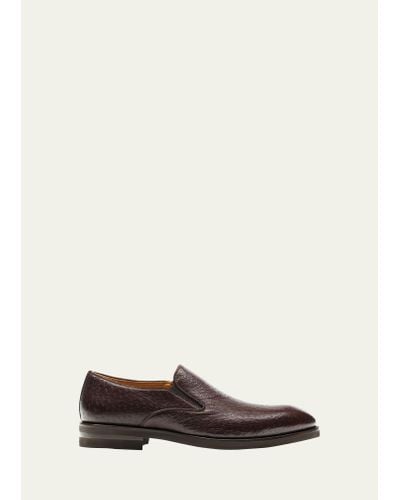 Magnanni Lima Peccary Leather Loafers - White