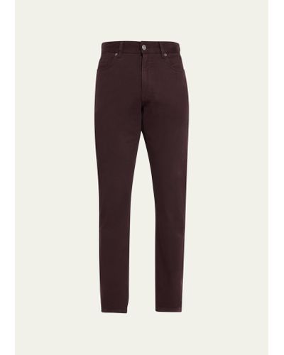 Zegna Cotton-stretch 5-pocket Pants - Multicolor