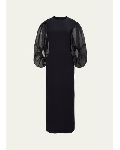 Altuzarra Danielle Balloon-sleeve Dress - Black
