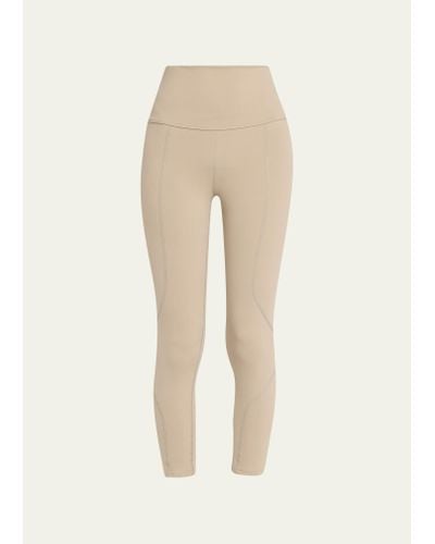 Live The Process Geometric High-waisted 7/8 Leggings - Natural