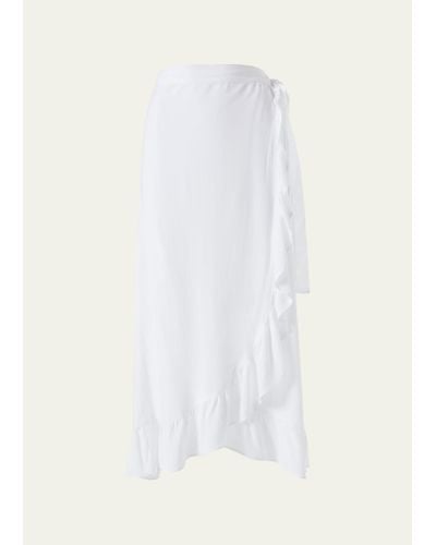 Melissa Odabash Danni Long Coverup Wrap Skirt - White