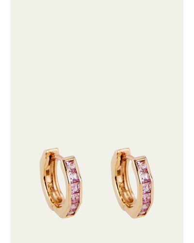 JOLLY BIJOU 14k Gold Otto Pink Sapphire Earrings - Natural
