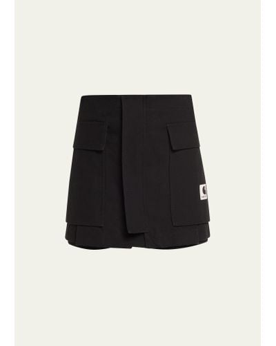 Sacai X Carhartt Cargo Foldover Shorts - Black