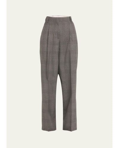 Officine Generale New Sophie Italian Wool Pants - Gray