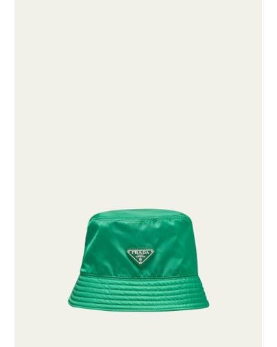 Prada Nylon Bucket Hat - Green