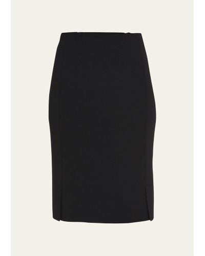 Akris Knee-length Pencil Skirt - Black