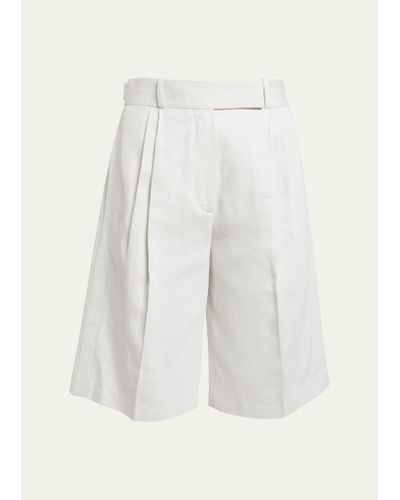 Proenza Schouler Jenny Pintuck Suiting Shorts - White