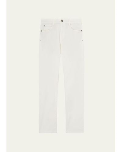 Loro Piana Quarona Linen-cotton 5-pocket Pants - White
