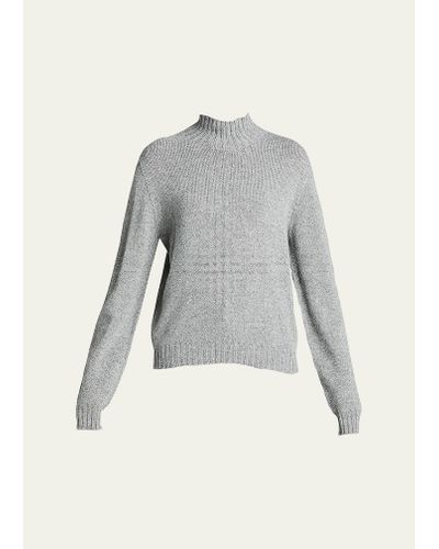 The Row Kensington High-neck Cashmere Sweater - Gray
