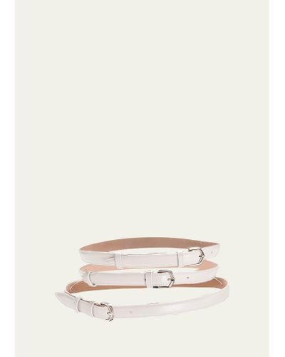 Alaïa Three-buckle Wrap Belt - Natural