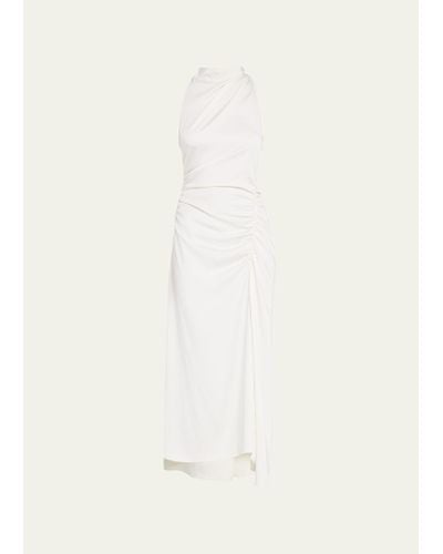 A.L.C. Inez Shirred Dress - Natural