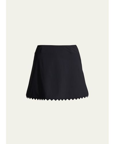 Karla Colletto Ines Coverup Mini A-line Skirt - Black