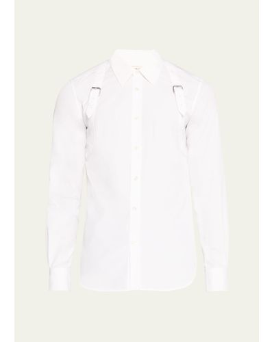 Alexander McQueen Double Buckle Harness Sport Shirt - White