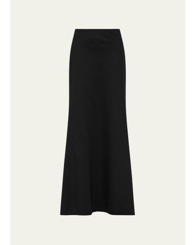 St. Agni Pinstripe Maxi Skirt - Black