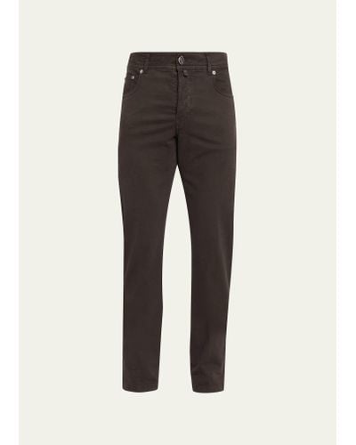 Kiton Cotton-cashmere 5-pocket Jeans - Gray