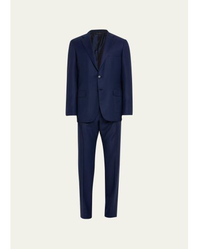Brioni Textured Solid Two-piece Suit - Blue