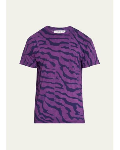 Studio 189 Zebra Hand-batik T-shirt - Purple