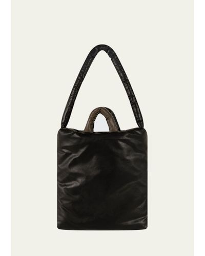 Kassl Oil Medium Puffy Tote Bag - Black