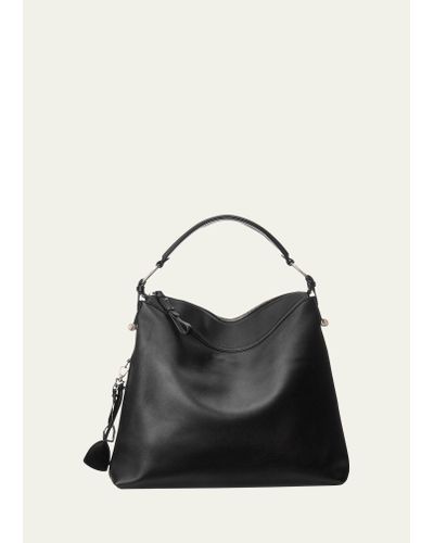 Ralph Lauren Collection Bridle Medium Soft Leather Shoulder Bag - Black