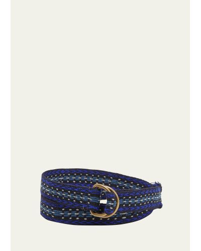 Guanabana D-ring Woven Belt - Blue