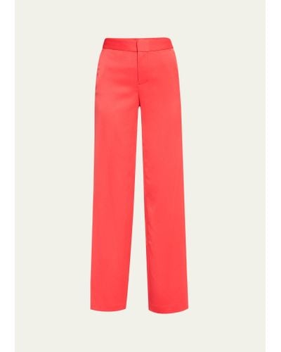 Alice + Olivia Calvin High-rise Wide-leg Baggy Pants - Red