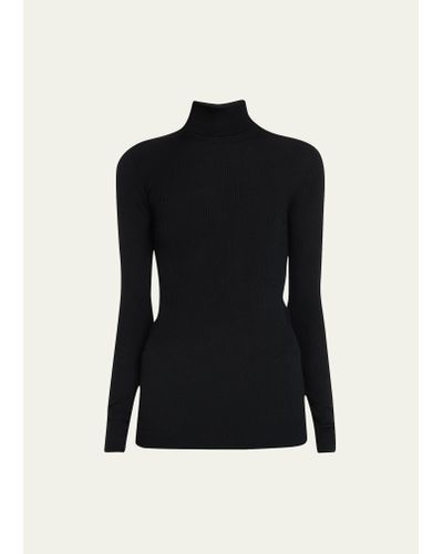 Wardrobe NYC Turtleneck Rib Wool Sweater - Black