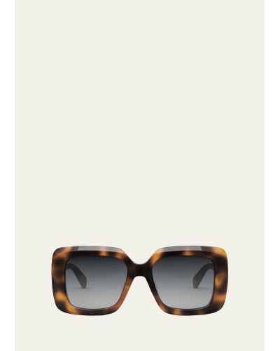 Celine Bold Three-dot Acetate Square Sunglasses - Multicolor