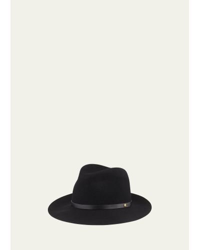 Rag & Bone Floppy Brim Wool Fedora Hat - Black