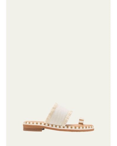 See By Chloé Allyson Frayed Cotton Toe-ring Sandals - Natural