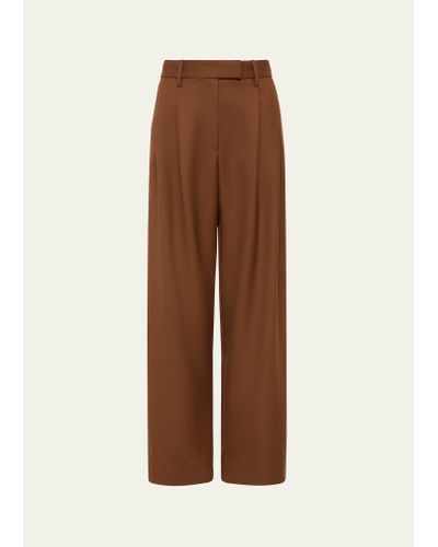 Esse Studios Classico Tailored Wool Pants - Brown