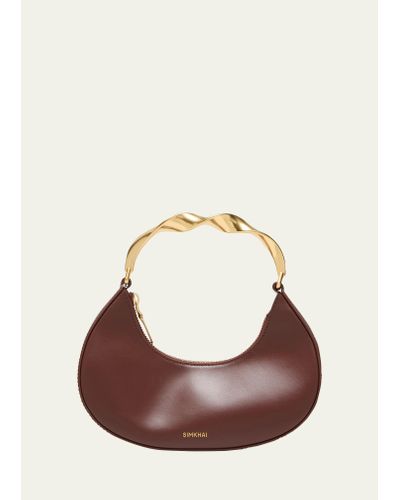 Jonathan Simkhai Nixi Twist Leather Top-handle Bag - Pink