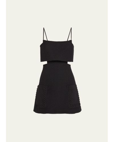 Alexis Linzy Square-neck Cutout Mini Dress - Black