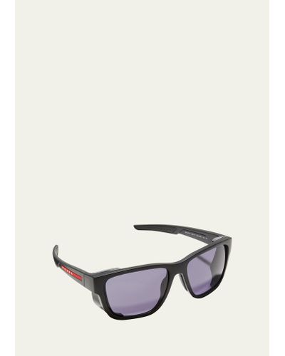 Prada Round Acetate Logo Sunglasses - Multicolor