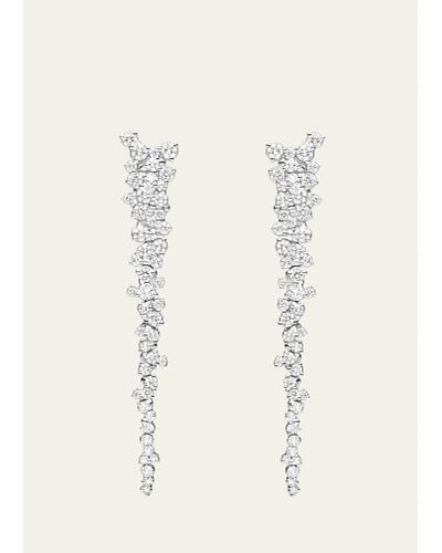 Paul Morelli 18k White Gold Confetti Diamond Drop Earrings - Natural