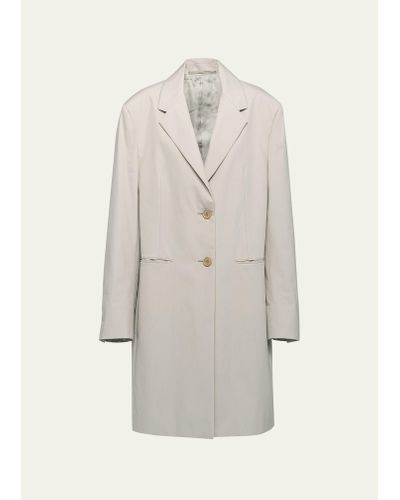 Prada Wear Fit Panama Cotton Coat - White