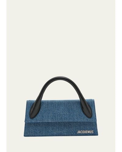 Jacquemus Le Chiquito Long Denim Top-handle Bag - Blue