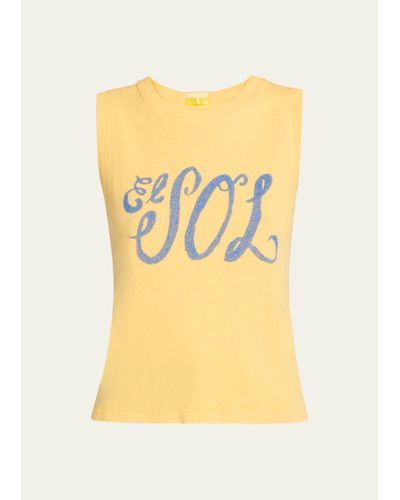 Mother The Strong And Silent Type Tank Top - Yellow