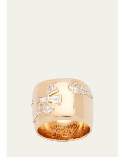 Nak Armstrong Wrapped Crocus Ring In White Diamonds And 20k Recycled Rose Gold - Natural